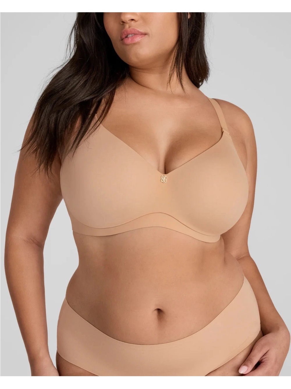 Honey Love Cloud Embrace Bra Wireless Sand Nude Back Smoothing T Shirt 40C